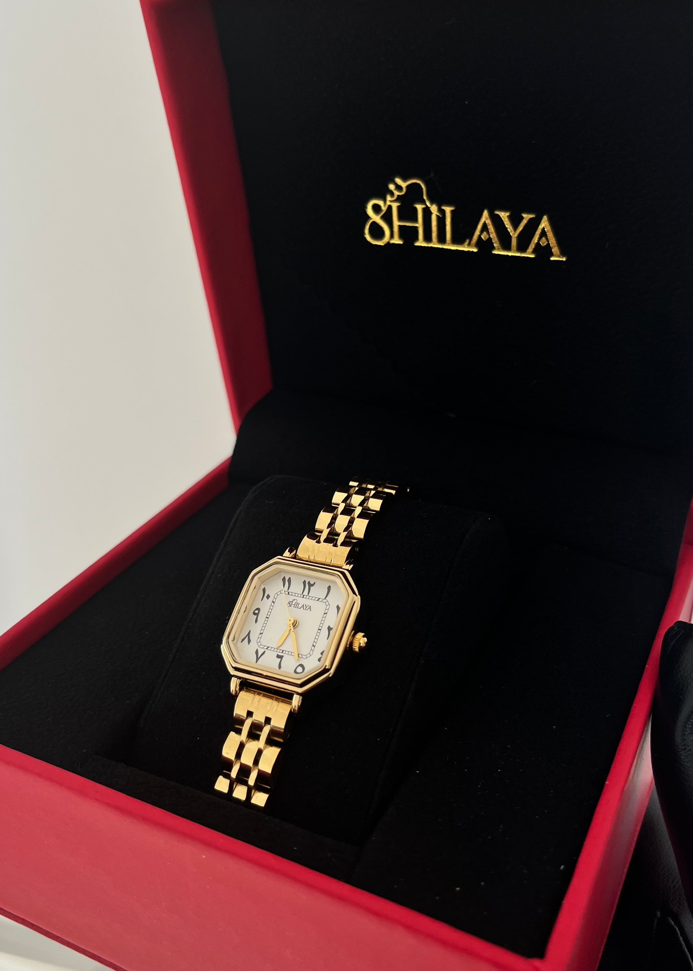 LA PRÉCIEUSE MONTRE DORÉ AVEC CHIFFRES ARABES