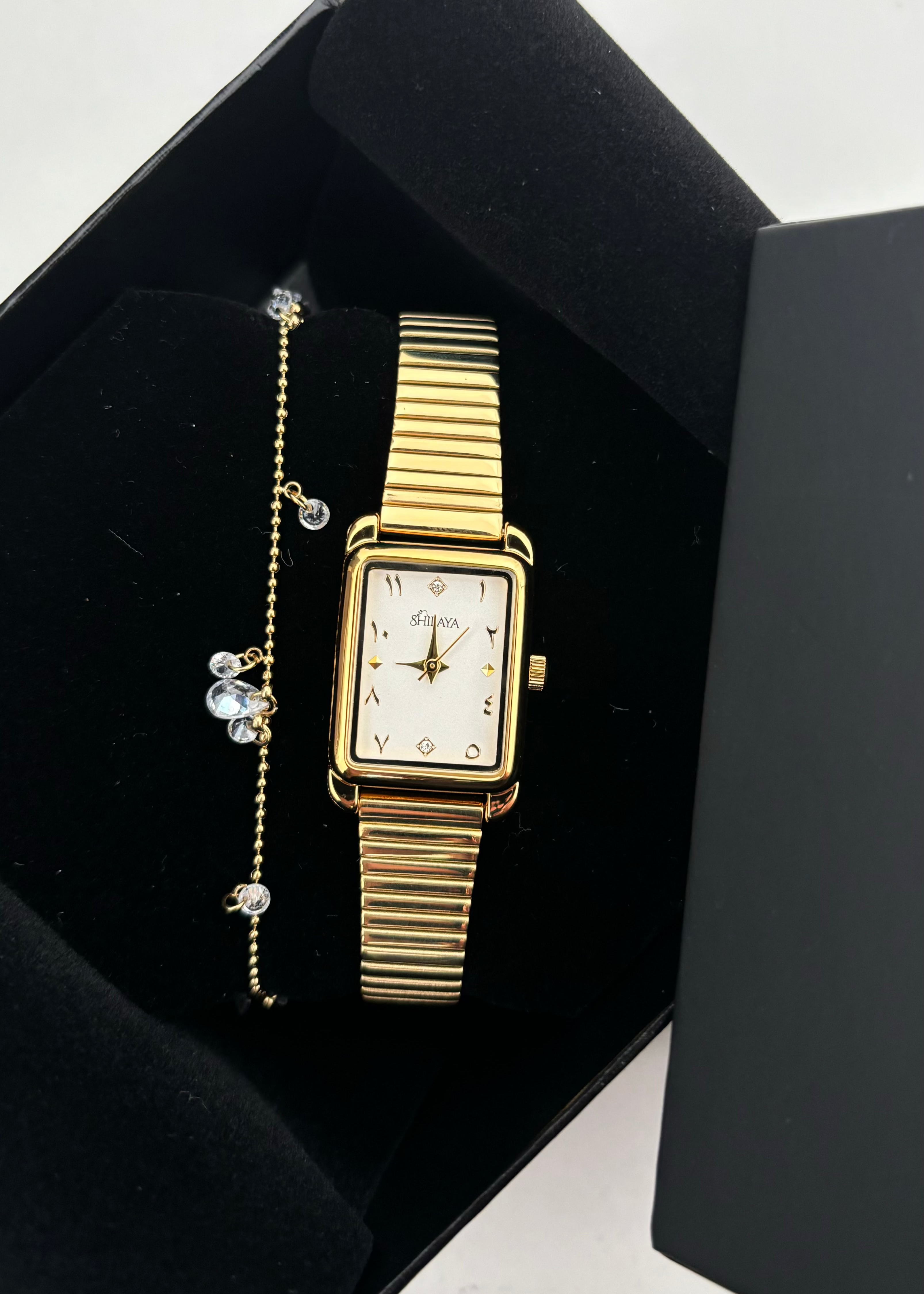 COFFRET MONTRE CHIFFRES ARABE AUX CHOIX & BRACELET HAYSSARA