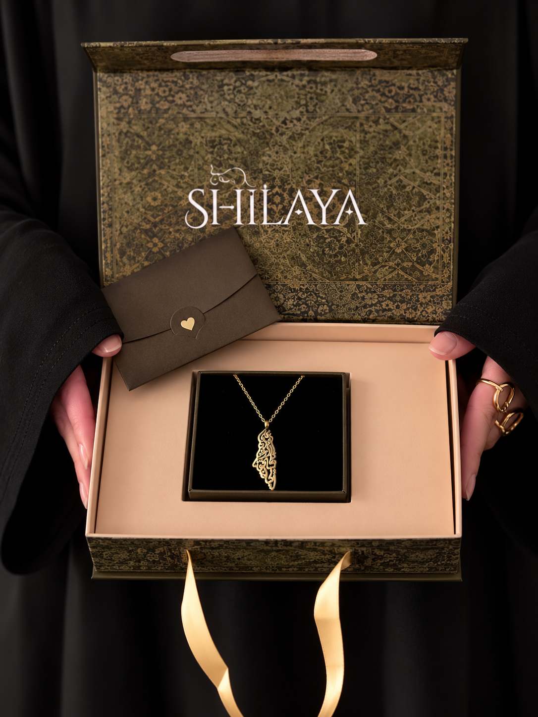 COFFRET VERT COLLIER PALESTINE