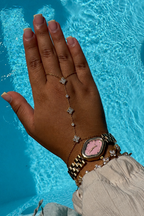 LA MUSE PINK MONTRE DORÉ AVEC CHIFFRES ARABES