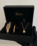 THE MIDNIGHT GOLD WATCH WITH ARABIC NUMERALS