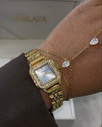LA MAJORELLE MONTRE DORÉ AVEC CHIFFRES ARABES Shilaya
