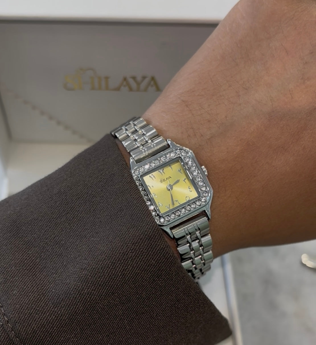 LA PINACOLADA MONTRE ARGENT AVEC CHIFFRES ARABES Shilaya
