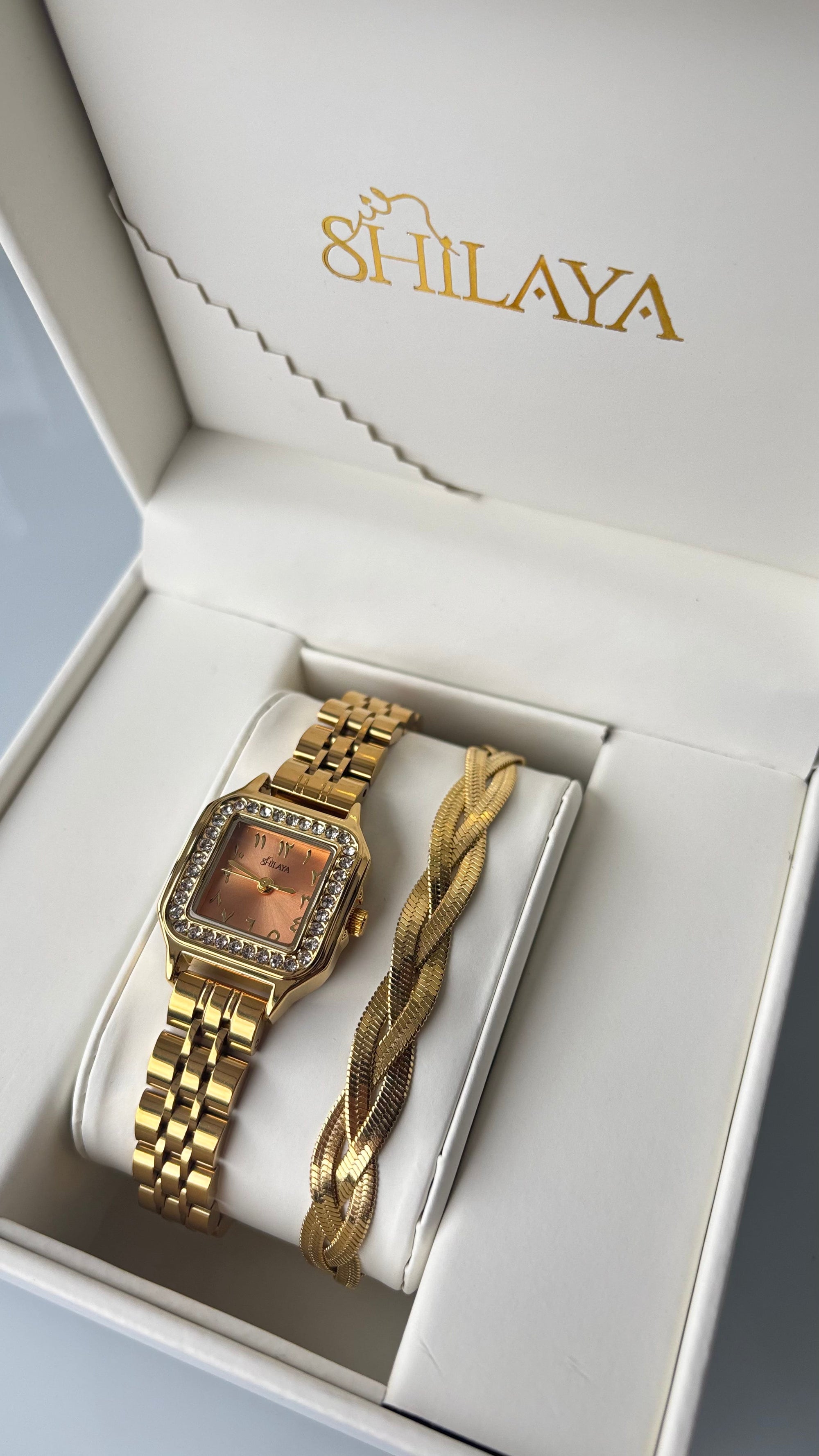 COFFRET MONTRE AUX CHOIX & BRACELET TRESSY Shilaya