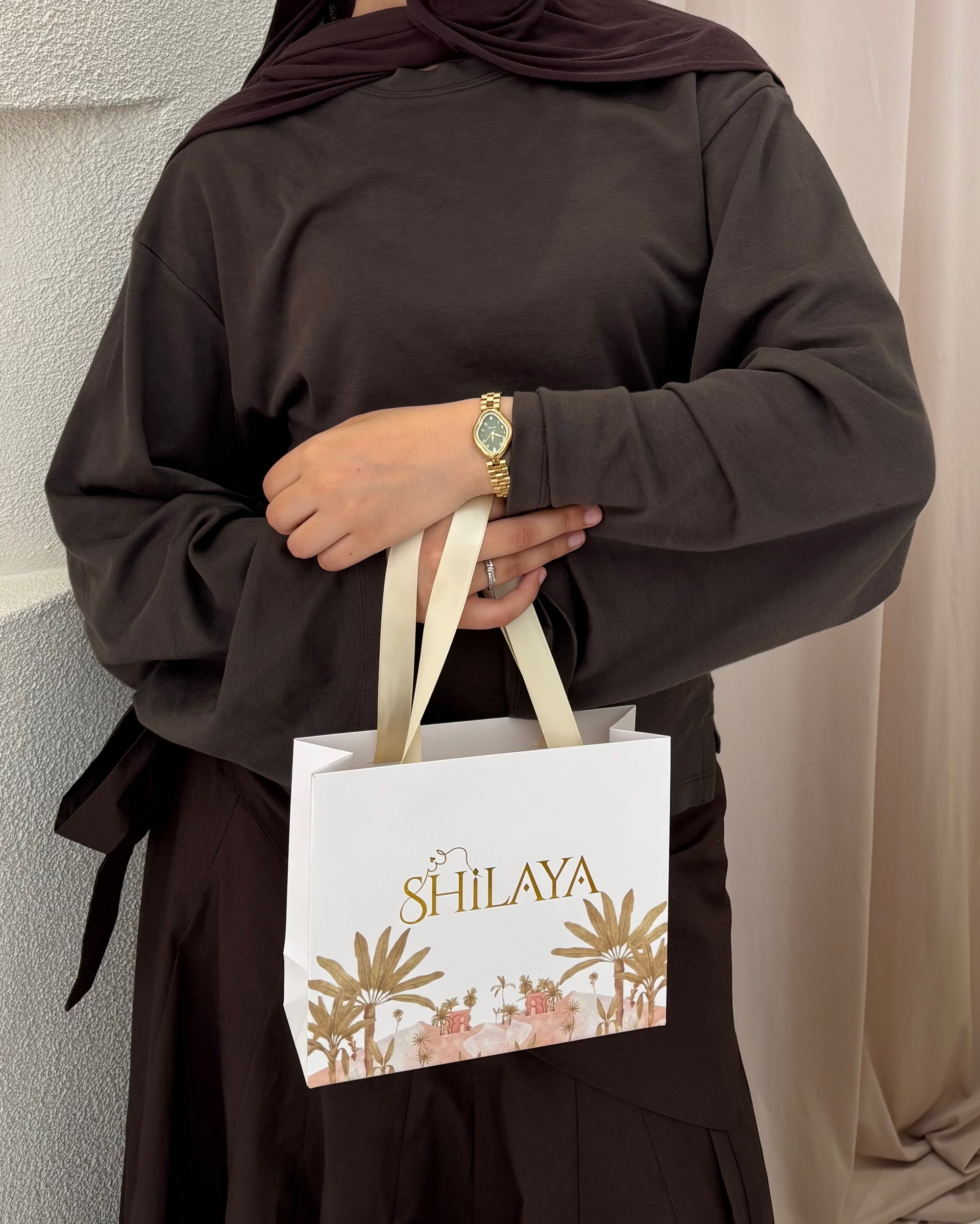 LA MUSE KAKI MONTRE DORÉ AVEC CHIFFRES ARABES