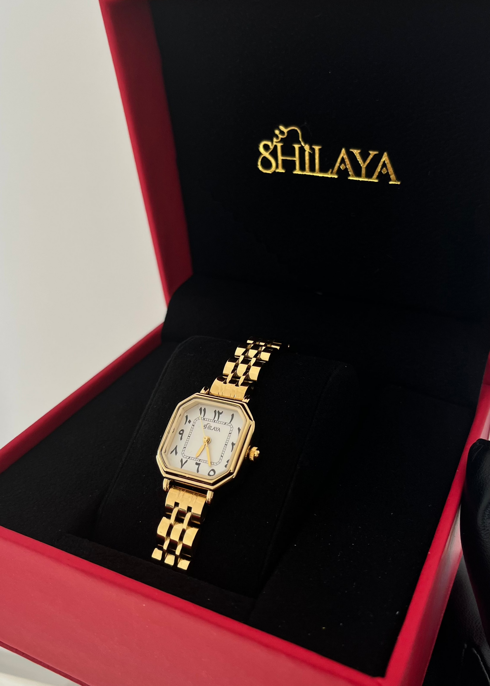 LA PRÉCIEUSE MONTRE DORÉ AVEC CHIFFRES ARABES