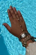 THE MIDNIGHT GOLD WATCH WITH ARABIC NUMERALS