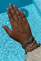 LA MUSE KAKI MONTRE DORÉ AVEC CHIFFRES ARABES