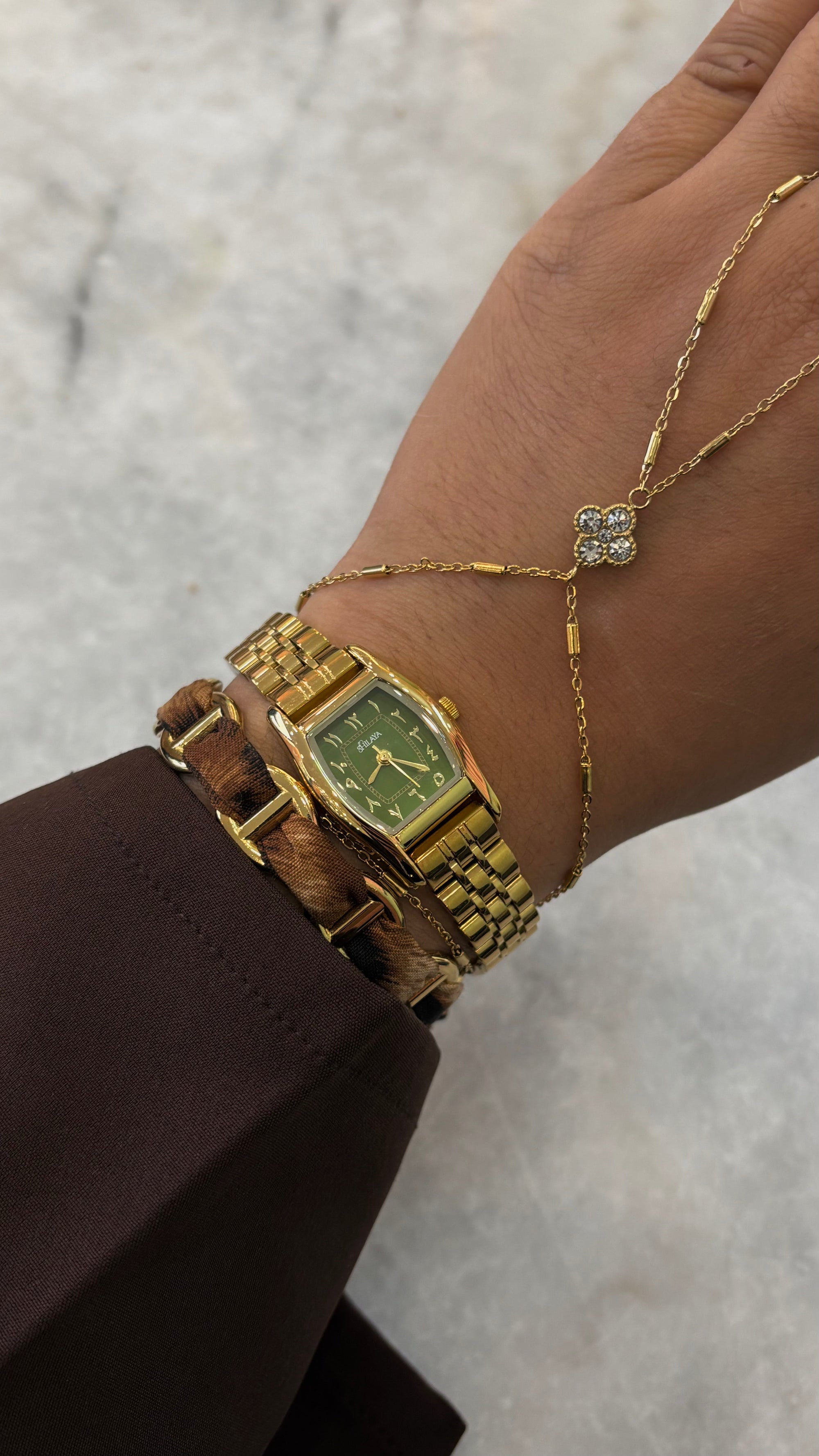 COFFRET CHAINE DE MAIN ALMA + MONTRE + JONC Shilaya