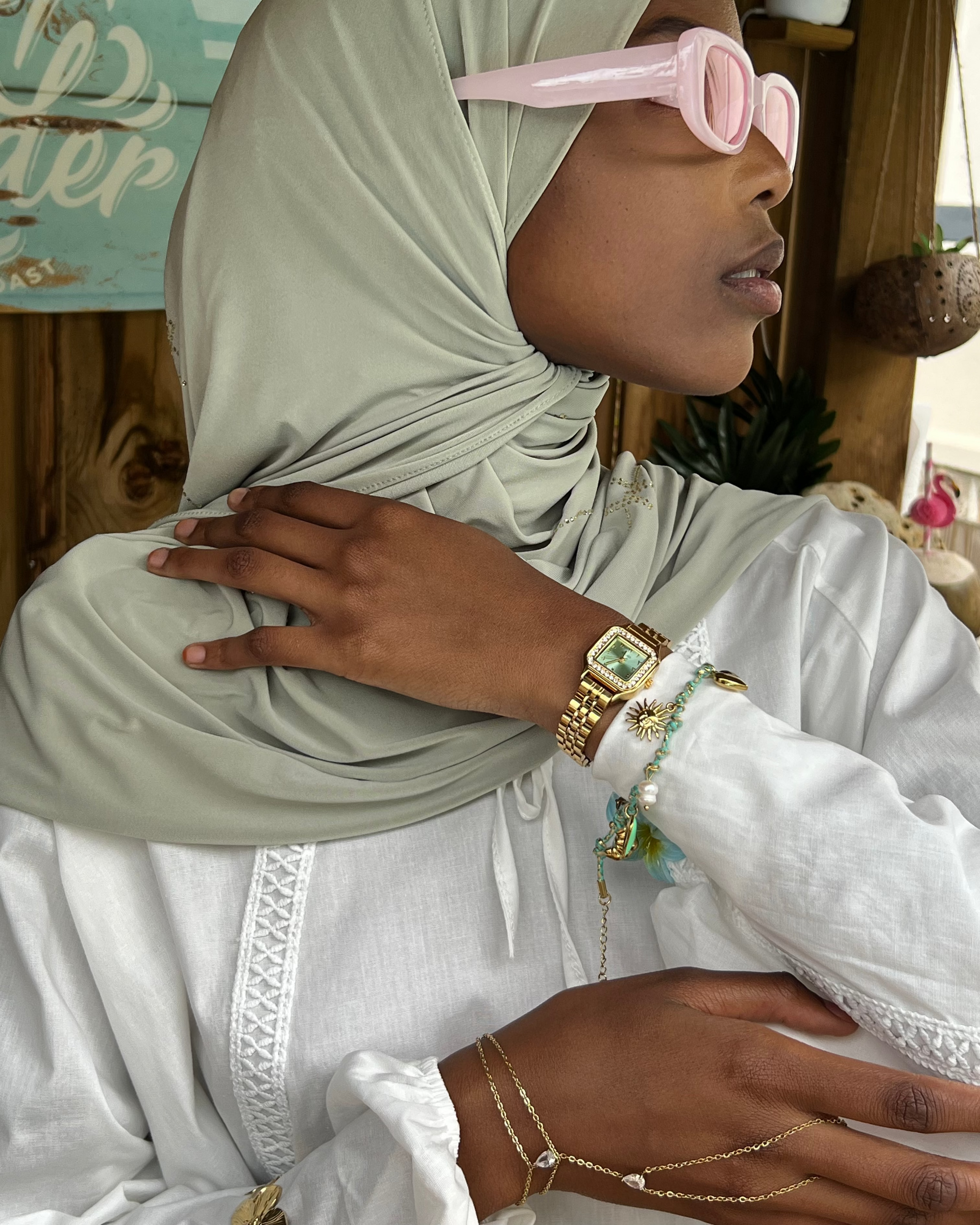 LA MOJITO MONTRE DORÉ AVEC CHIFFRES ARABES