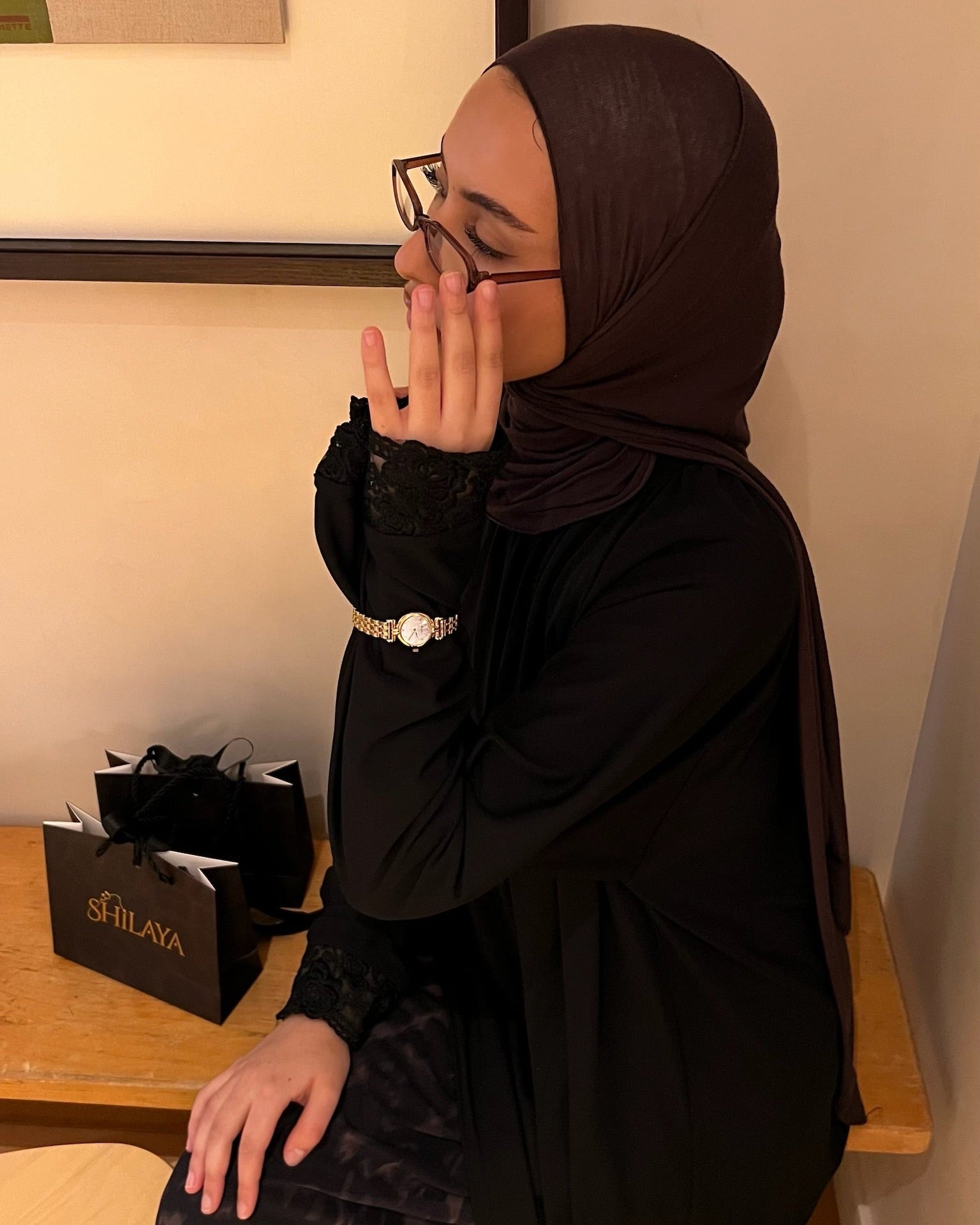 LA ALMA MONTRE DORÉ VÉGÉTAL AVEC CHIFFRES ARABES