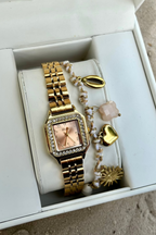 COFFRET ALOHA PEACH CHIFFRES ARABE & BRACELET
