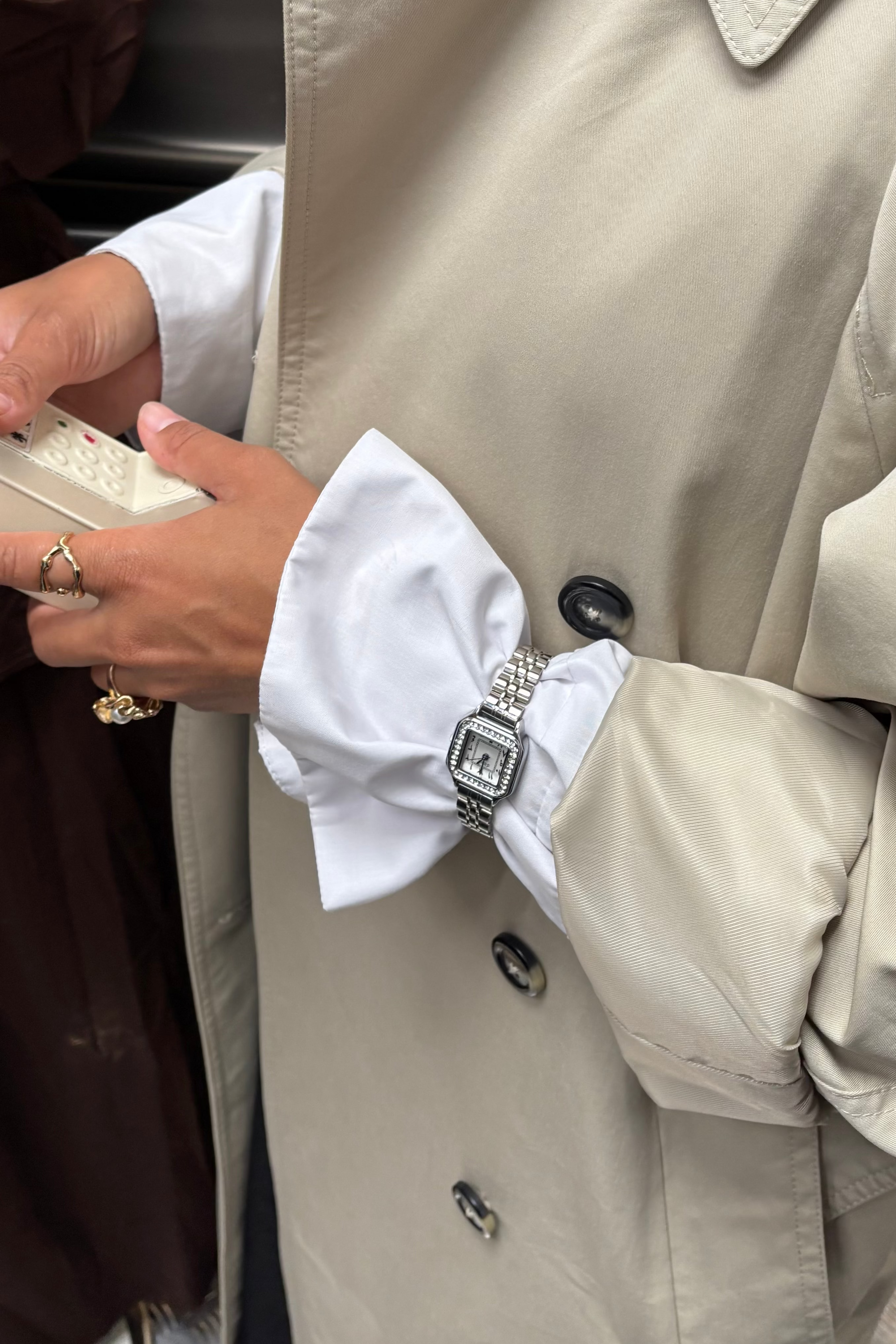 LA MYKONOS MONTRE ARGENT AVEC CHIFFRES ARABES Shilaya