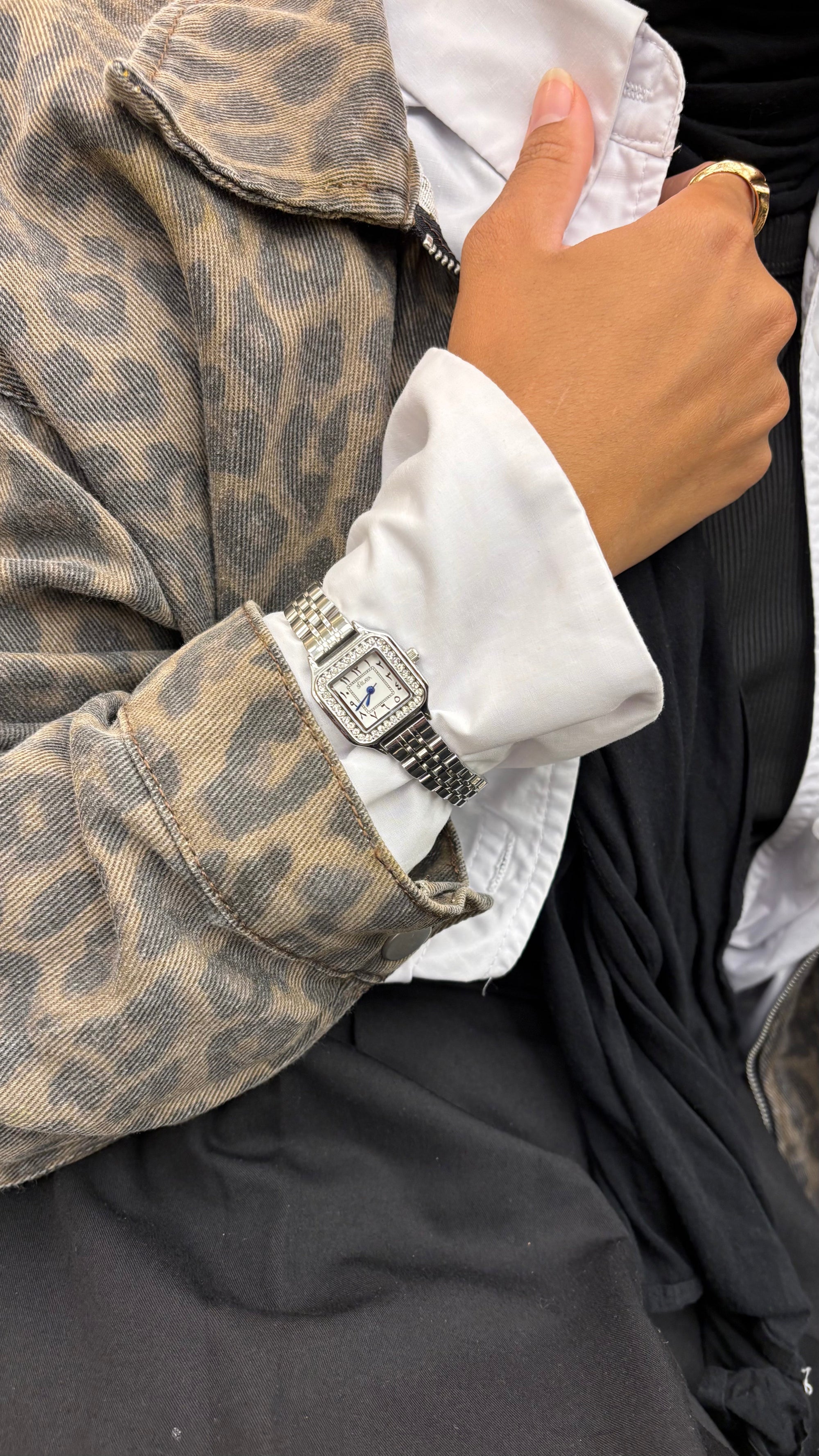 LA MYKONOS MONTRE ARGENT AVEC CHIFFRES ARABES Shilaya