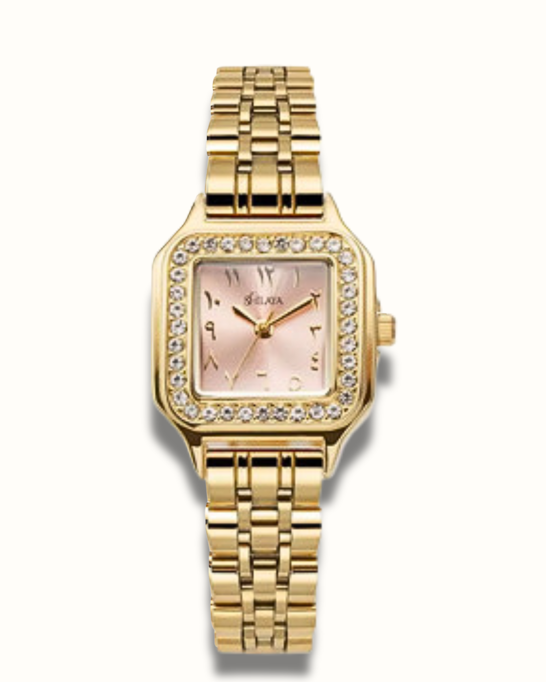 LA PEACH MONTRE DORÉ AVEC CHIFFRES ARABES