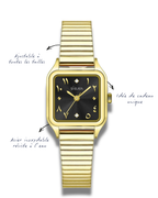 THE MIDNIGHT GOLD WATCH WITH ARABIC NUMERALS