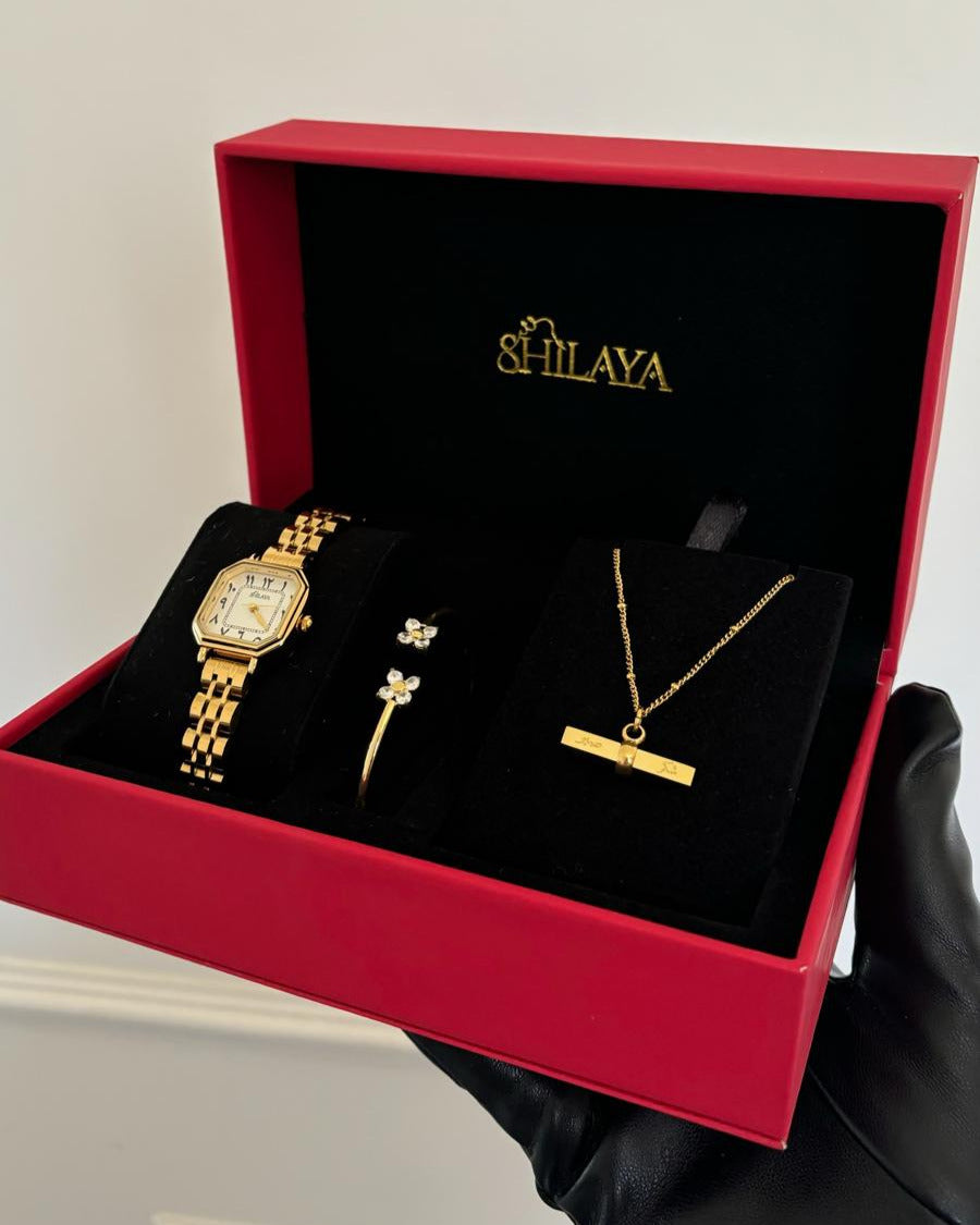 THE MIDNIGHT GOLD WATCH WITH ARABIC NUMERALS