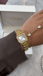 LA MAJORELLE MONTRE DORÉ AVEC CHIFFRES ARABES Shilaya