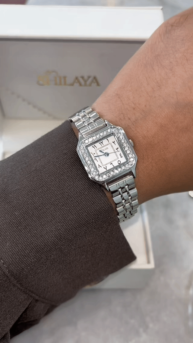 LA MYKONOS MONTRE ARGENT AVEC CHIFFRES ARABES Shilaya